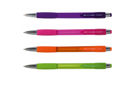 Ручка шариковая автоматическая Bright, цвет чернил синий 0,7мм, Buromax