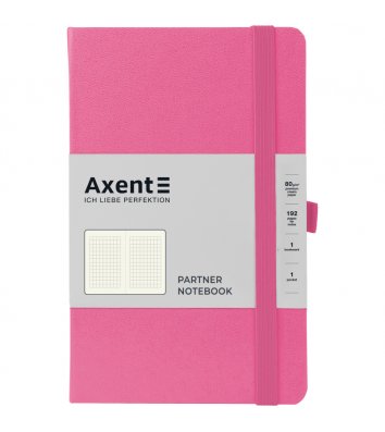 Діловий записник 125*195мм 96арк клітинка Partner рожевий, Axent