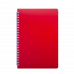 Блокнот А5 60арк клітинка Bright, бічна спіраль червоний, Buromax