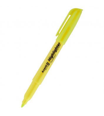 Маркер текстовий Highlighter, колір чорнил жовтий 2-4мм, Axent