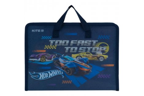 Портфель А4 пластиковий на блискавці 1 відділення "Hot Wheels", Kite