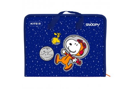 Портфель А4 пластиковий на блискавці 1 відділення "Snoopy", Kite