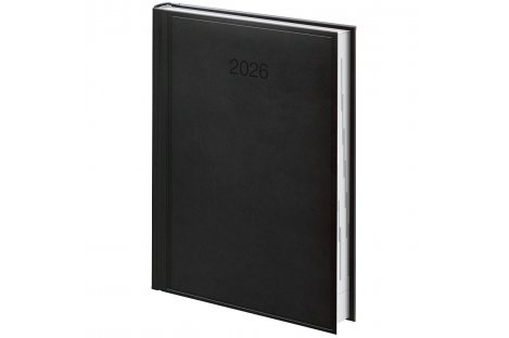 Щоденник датований A5 2026 Torino чорний, Brunnen Щоденник датований A5 2026 Torino чорний, Brunnen
