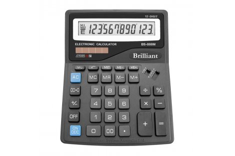 Калькулятор 12 разрядов 158*200*46мм, Brilliant