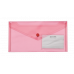 Папка-конверт DL на кнопке пластиковая красная Travel, Buromax