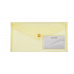 Папка-конверт DL на кнопке пластиковая желтая Travel, Buromax