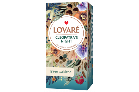 Чай зеленый Lovare Cleopatra's night в пакетиках 24шт*1,5г