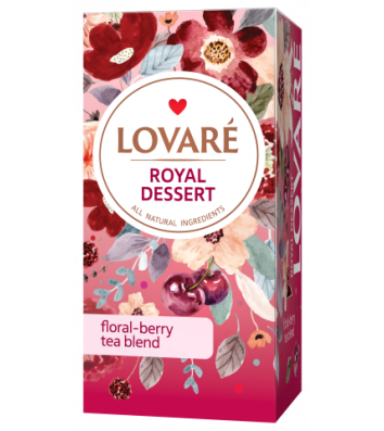 Чай цветочный Lovare Королевский десерт в пакетиках 24шт*1,5г