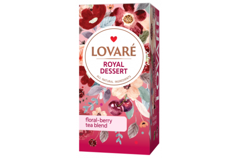 Чай квітковий Lovare Королівський десерт в пакетиках 24шт*1,5г