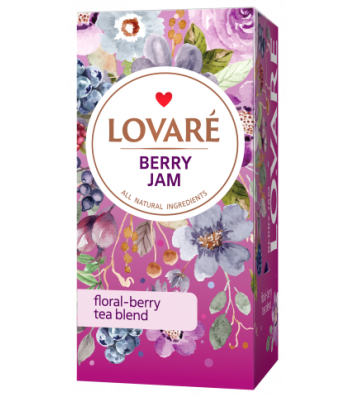 Чай квітковий Lovare Berry Jam в пакетиках 24шт*1,5г