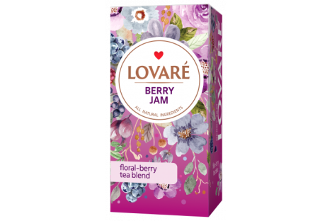 Чай цветочный Lovare Berry Jam в пакетиках 24шт*1,5г