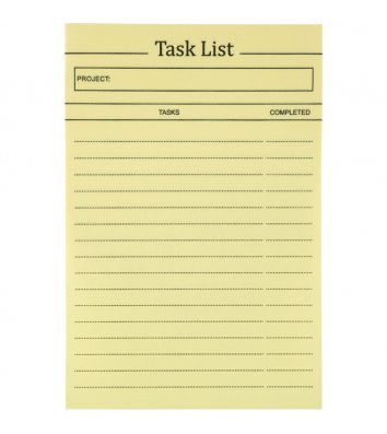Стикеры 100*150мм 100л линия желтые Task List, Axent