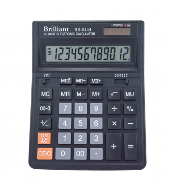 Калькулятор 12 разрядов 153*199*31мм, Brilliant