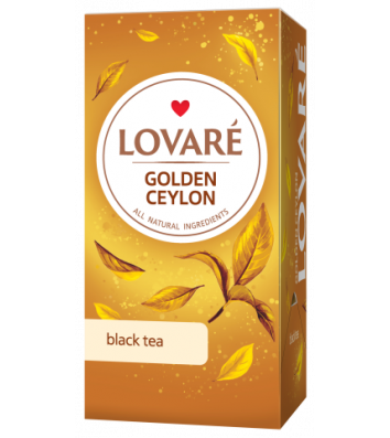 Чай черный Lovare Golden Ceylon в пакетиках 24шт*2г
