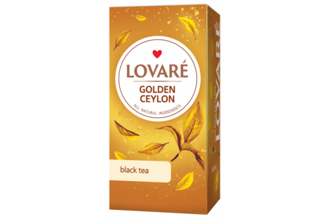 Чай чорний Lovare Golden Ceylon в пакетиках 24шт*2г