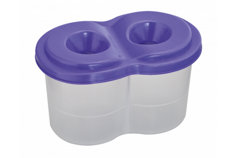 Стакан-непроливайка пластиковый двойной фиолетовый, Zibi