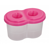Стакан-непроливайка пластиковый двойной розовый, Zibi