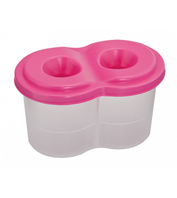Стакан-непроливайка пластиковый двойной розовый, Zibi