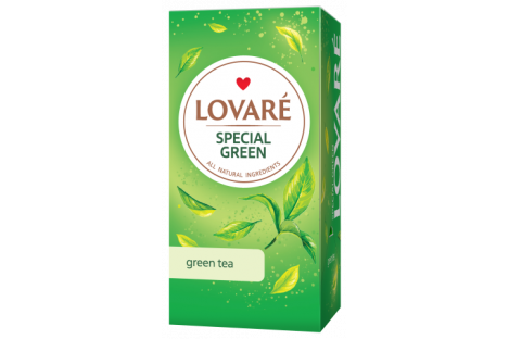 Чай зеленый Lovare Special green в пакетиках 24шт*1,5г