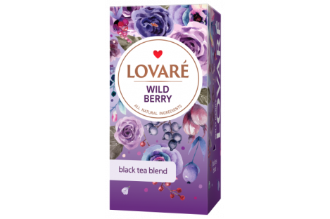 Чай черный Lovare Wild berry в пакетиках 24шт*2г