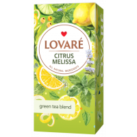 Чай зеленый Lovare Citrus Melissa в пакетиках 24шт*1,5г