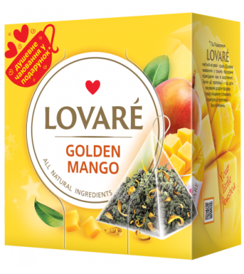 Чай зеленый Lovare Golden Mango в пакетиках 15шт*2г
