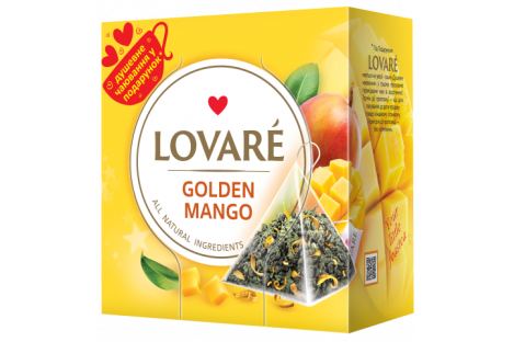 Чай зелений Lovare Golden Mango в пакетиках 15шт*2г