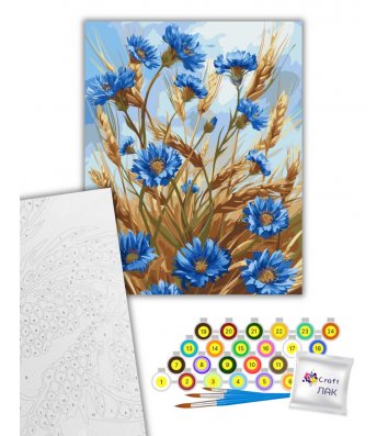 Картина по номерам "Волошки" 40*50 см, Art Craft