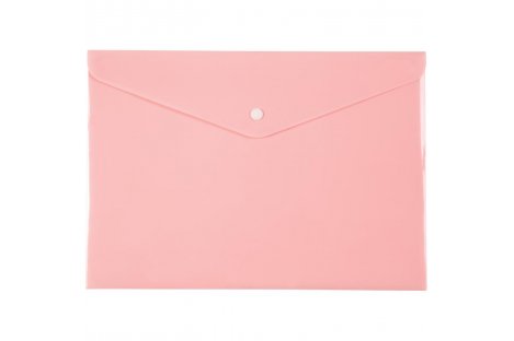 Папка-конверт А4 на кнопці пластикова Pastelini рожева, Axent