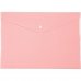 Папка-конверт А4 на кнопке пластиковая Pastelini розовая, Axent