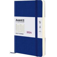 Щоденник датований A5 2024 Partner Soft Diamond синій, Axent