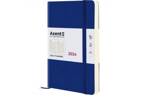 Щоденник датований A5 2024 Partner Soft Diamond синій, Axent