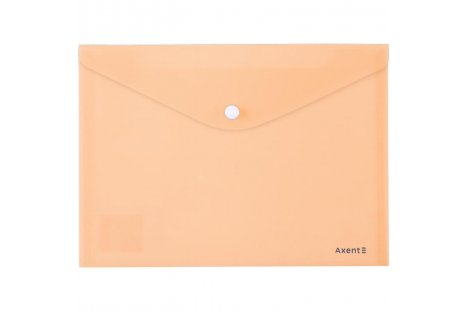 Папка-конверт А5 на кнопці пластикова Pastelini персикова, Axent