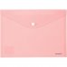 Папка-конверт А5 на кнопке пластиковая непрозрачная Pastelini розовая, Axent
