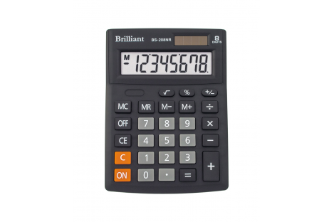 Калькулятор 8 разрядов 103*137*31мм, Brilliant