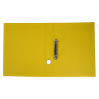 Папка-регистратор А4 40мм 2D-кольца двусторонняя желтая, Buromax