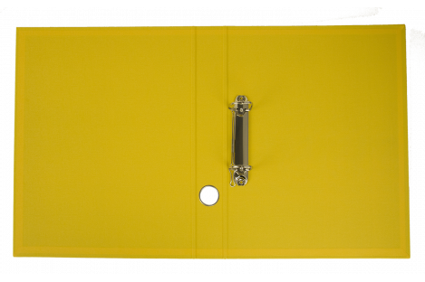 Папка-регистратор А4 40мм 2D-кольца двусторонняя желтая, Buromax