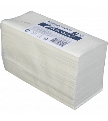Рушники паперові двошарові 200шт V-складання  целюлозні білі, Buroclean