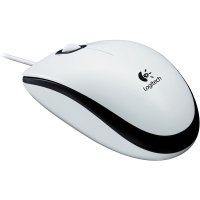 Миша комп'ютерна дротова біла, Logitech Optical Mouse M100