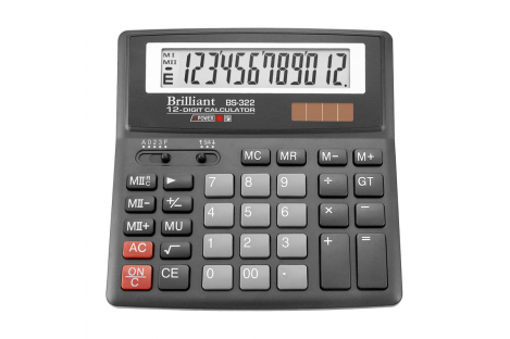 Калькулятор 12 розрядів 156*157*34мм, Brilliant