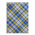 Блокнот А6 48л клетка Шотландка, верхняя спираль синий, Buromax