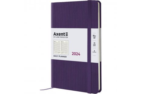 Ежедневник датированный A5 2024 Partner Lines фиолетовый, Axent