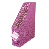 Лоток вертикальный металлический розовый, Buromax