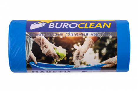 Пакеты для мусора 60л/20шт синие крепкие EuroStandart, BuroClean
