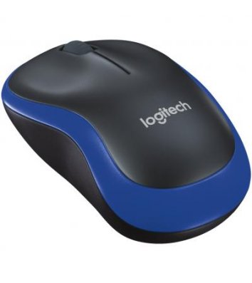 Миша комп'ютерна бездротова чорно-синя, Logitech M185 Wireless Mouse Blue