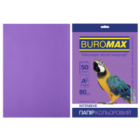 Бумага А4 80г / м2 50л цветная интенсивная фиолетовая, Buromax