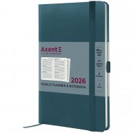 Щотижневик датований A5 2026 Partner Strong бірюзовий, Axent