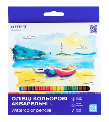 Карандаши цветные акварельные 24шт "Classic", Kite