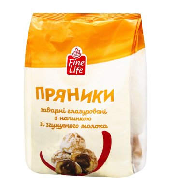 Пряники Fine Life з начинкою зі згущеного молока 300г