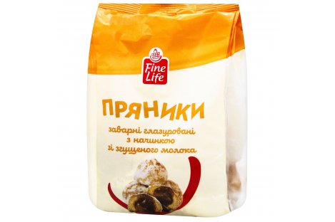 Пряники Fine Life з начинкою зі згущеного молока 300г Пряники Fine Life з начинкою зі згущеного молока 300г